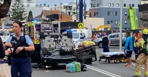 Manly Car Accident: Victims’ names revealed as elderly driver in his 70s, narrowly escapes death in dramatic collision near Manly Beach along Wentworth Street and South Steyne Road on April 16, 2025
