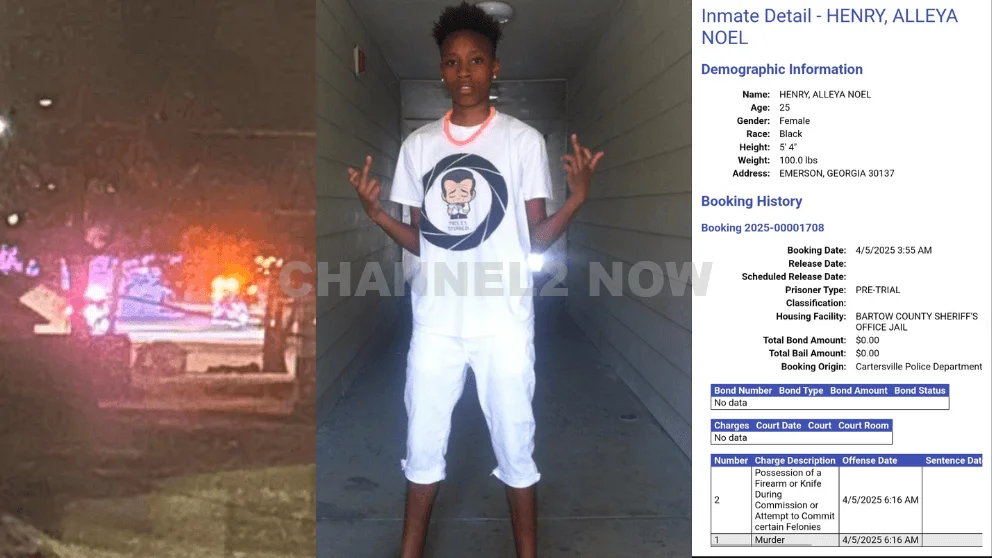 Alleya Noel Henry Arrested Following Fatal Shooting of Unnamed Male Victim in Cartersville Gas Station Parking Lot on April 4, 2025