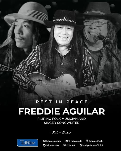 Freddie Aguilar, Towering Icon of Original Pilipino Music, Dies at 72—Nation Unites in Mourning as Legendary Singer-Songwriter Behind “Anak” Leaves a Cultural Legacy That Shaped Generations