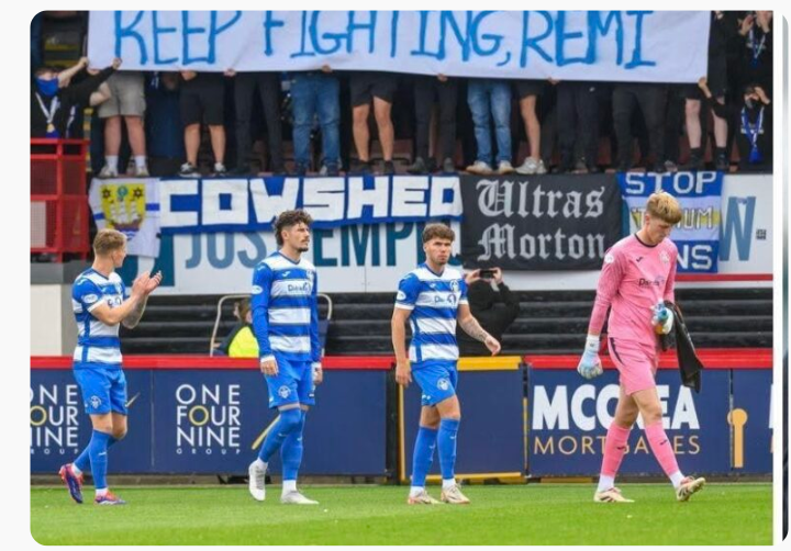 GREENOCK, Scotland — Remi Imrie Passes, Greenock Morton Football Club Mourns Loss and Supports Family Grief