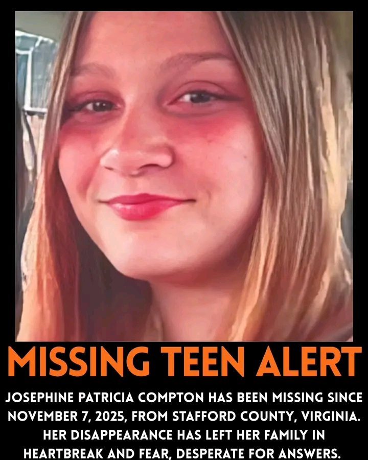 Stafford County Josephine Patricia Compton Missing Alert: Urgent Search Underway For Teen